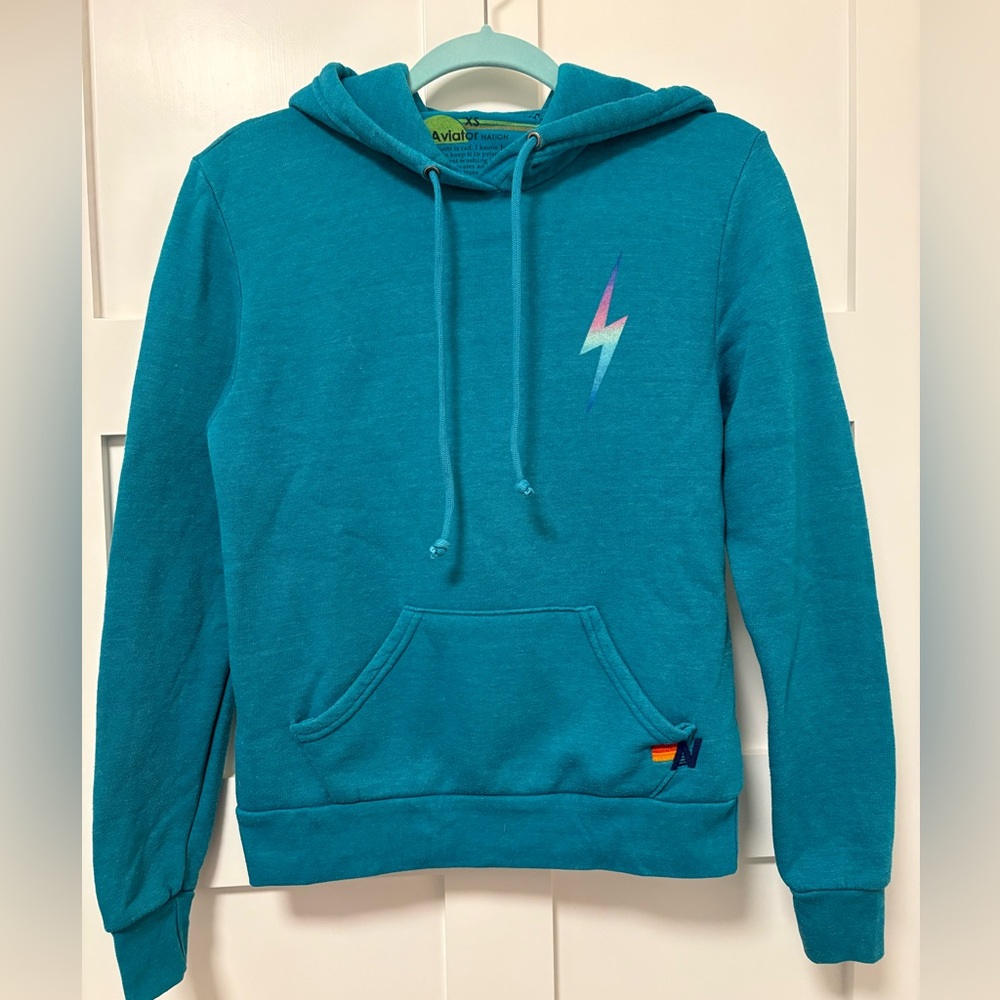 Aviator Nation Teal Hoodie